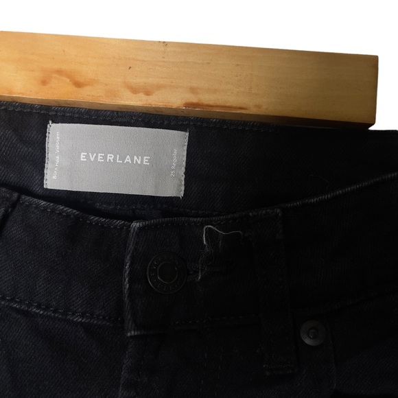 Everlane Mid Rise Black Ankle Stretch Denim Jeans Size 26 - Picture 6 of 8